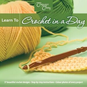 New 2010 Learn to Crochet in a Day Book for Beginners SoftCover Patterns Guide